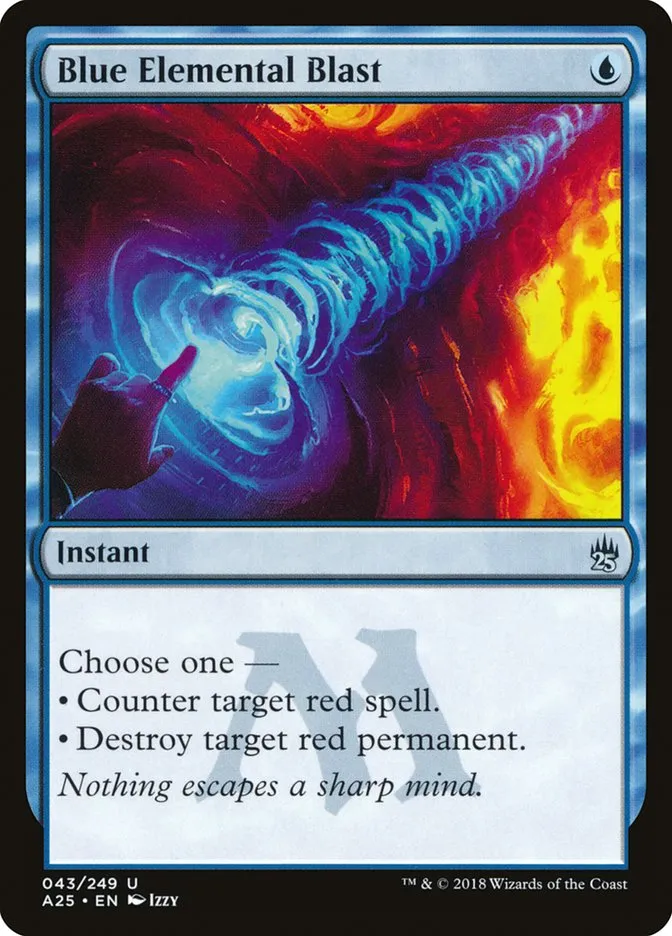 2018 Masters 25 Blue Elemental Blast uncommon #43 unlisted card image