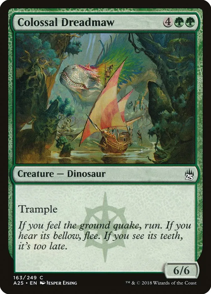 2018 Masters 25 Colossal Dreadmaw common #163 unlisted card image