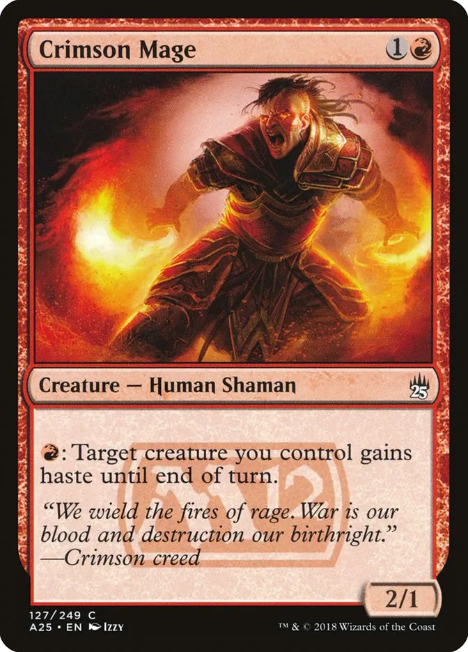 2018 Masters 25 Crimson Mage common #127 unlisted card image