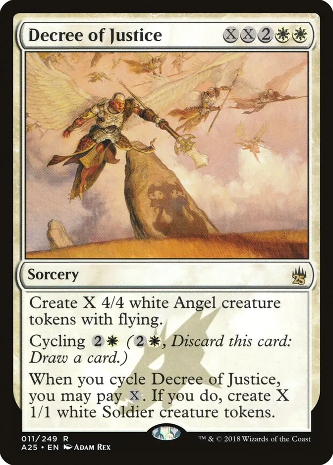 2018 Masters 25 Decree of Justice rare #11 unlisted card image