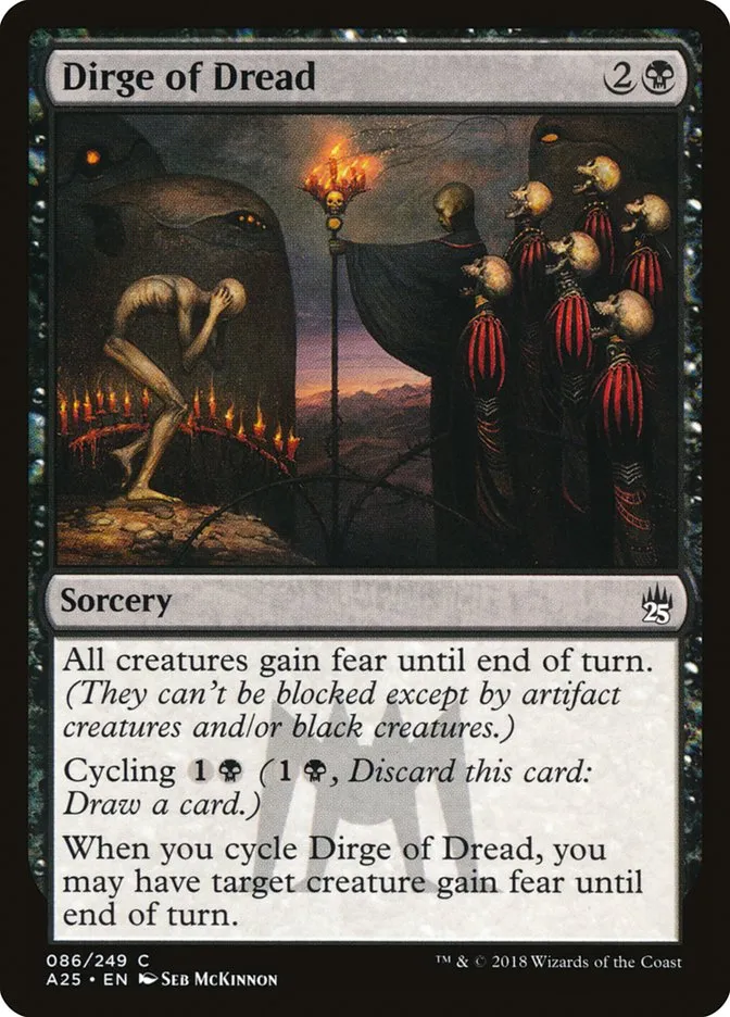 2018 Masters 25 Dirge of Dread common #86 unlisted card image