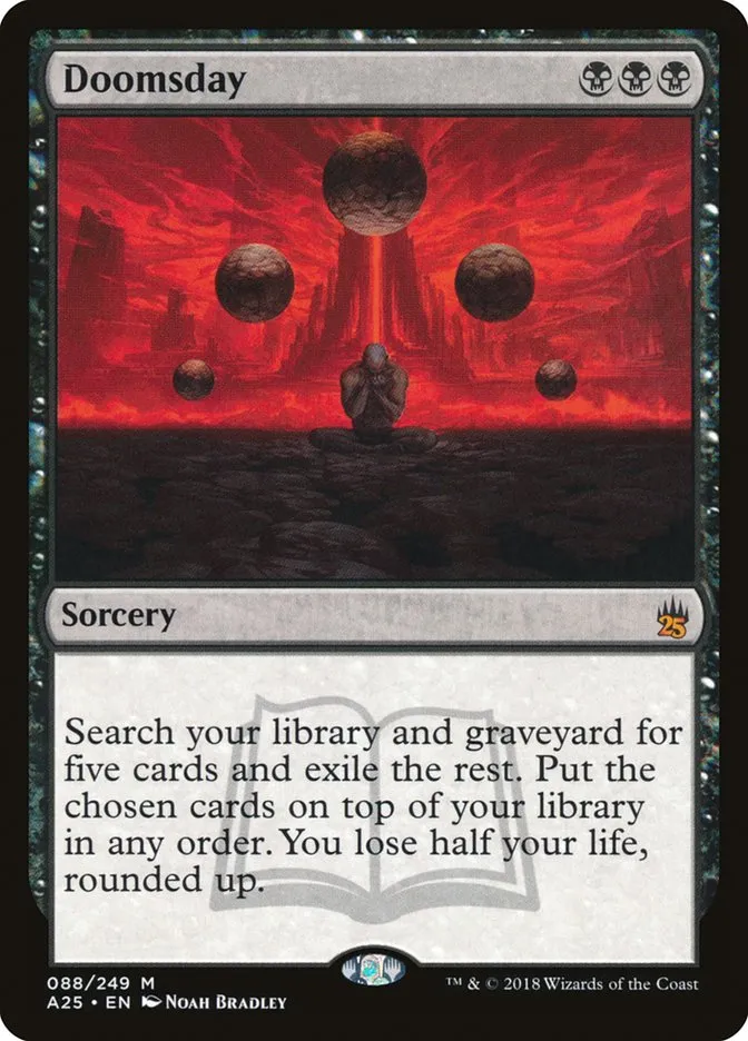 2018 Masters 25 Doomsday mythic #88 unlisted card image