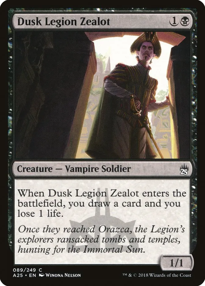 2018 Masters 25 Dusk Legion Zealot common #89 unlisted card image