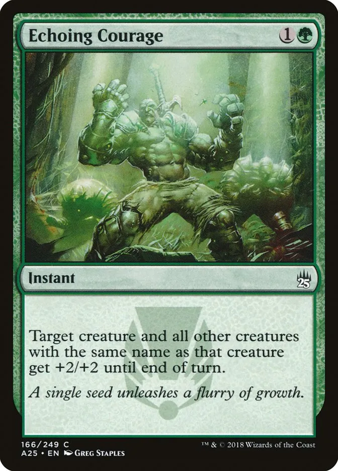 2018 Masters 25 Echoing Courage common #166 unlisted card image