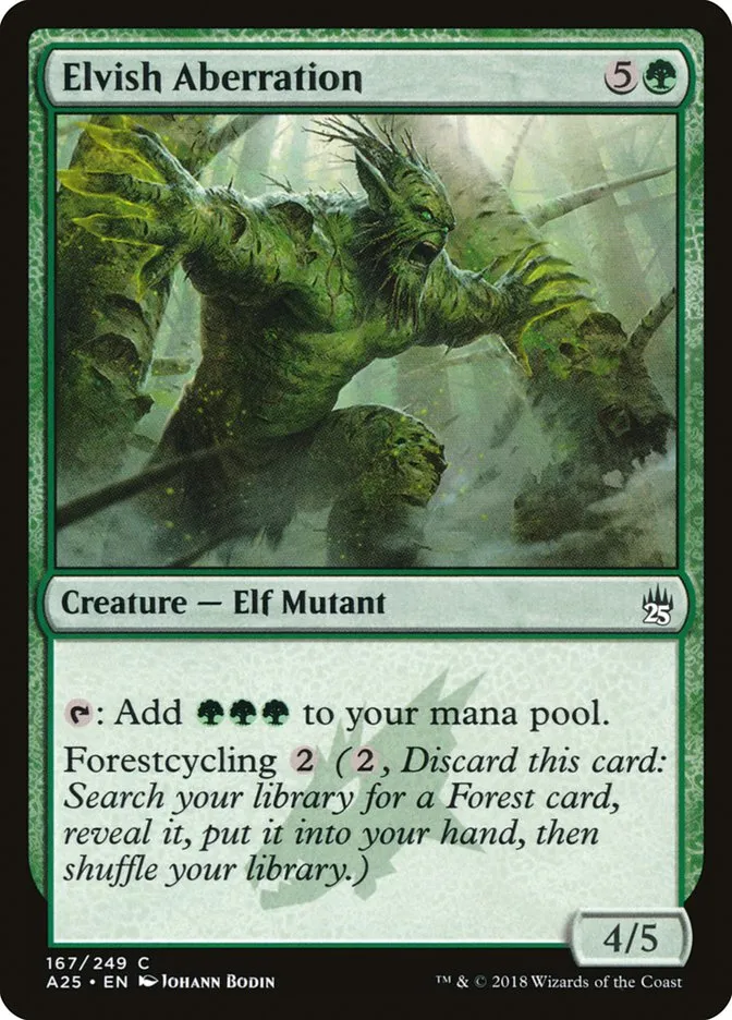 2018 Masters 25 Elvish Aberration common #167 unlisted card image