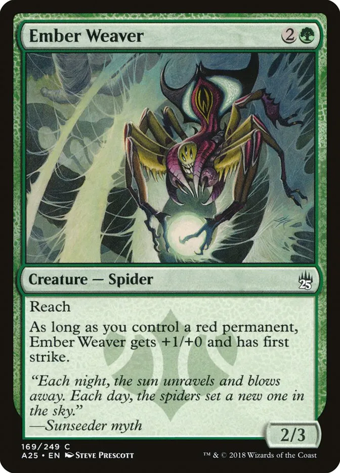 2018 Masters 25 Ember Weaver common #169 unlisted card image