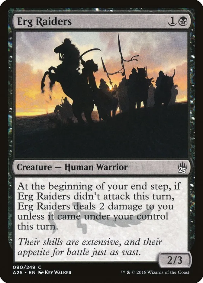 2018 Masters 25 Erg Raiders common #90 unlisted card image