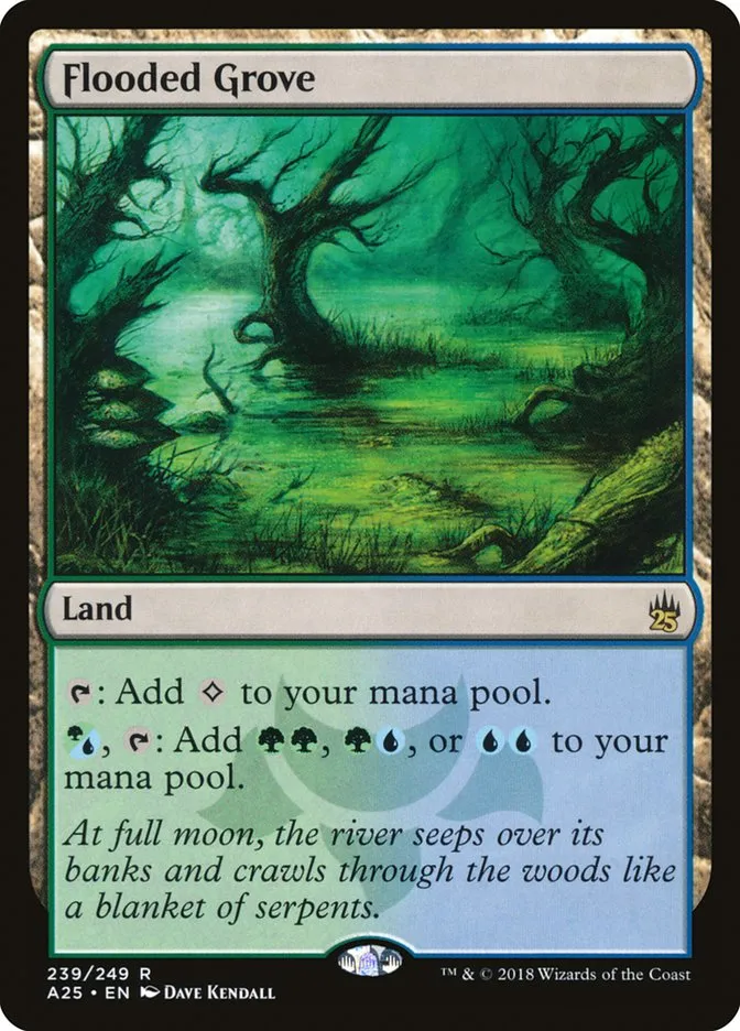 2018 Masters 25 Flooded Grove rare #239 unlisted card image