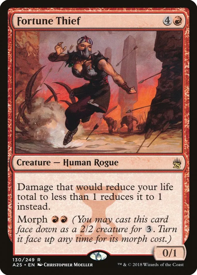 2018 Masters 25 Fortune Thief rare #130 unlisted card image