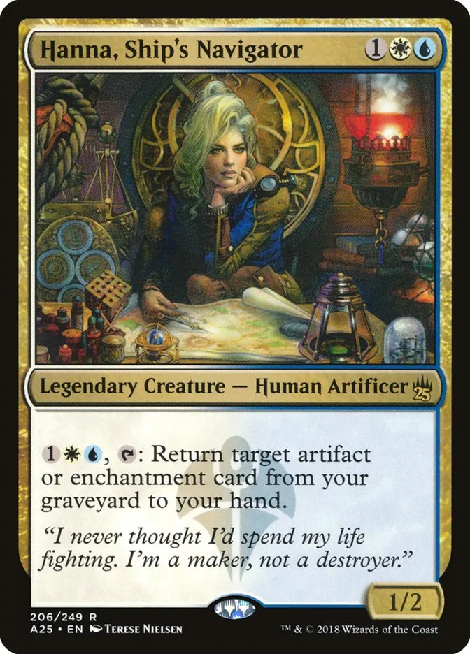 2018 Masters 25 Hanna, Ship's Navigator rare #206 unlisted card image