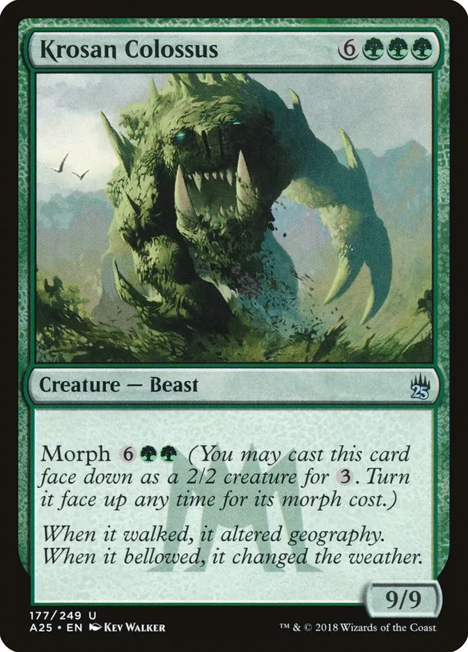 2018 Masters 25 Krosan Colossus uncommon #177 unlisted card image