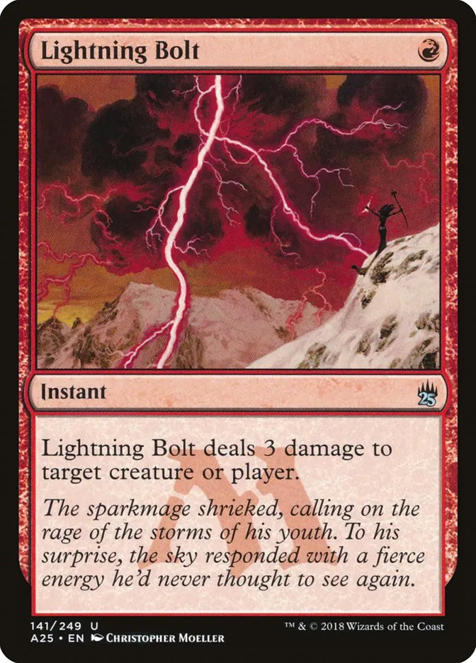 2018 Masters 25 Lightning Bolt uncommon #141 unlisted card image