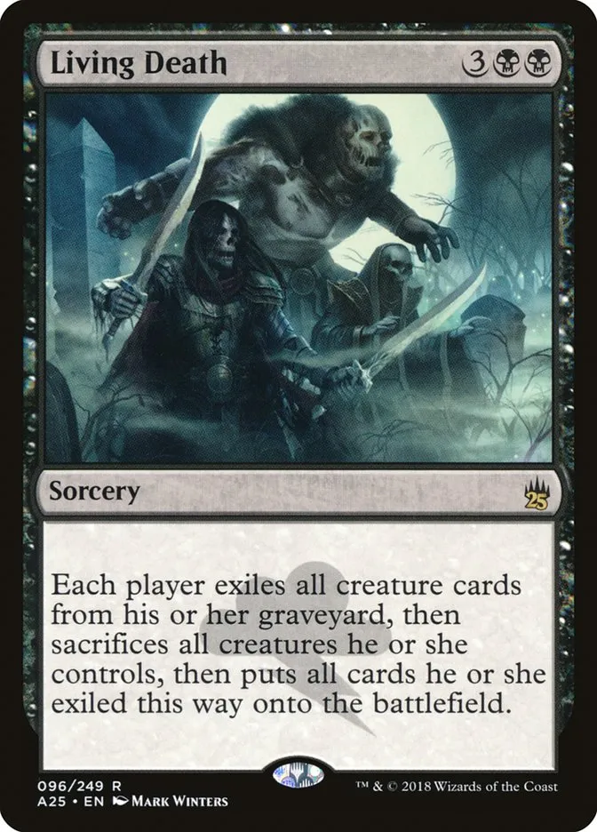 2018 Masters 25 Living Death rare #96 unlisted card image
