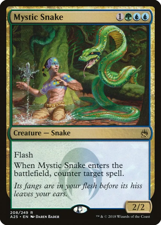 2018 Masters 25 Mystic Snake rare #208 unlisted card image