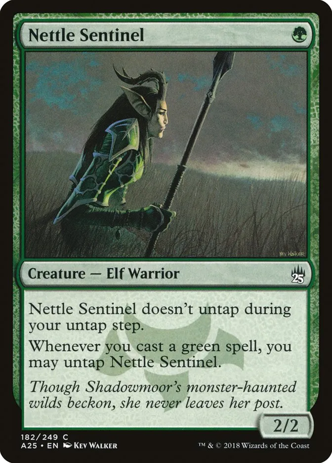 2018 Masters 25 Nettle Sentinel common #182 unlisted card image