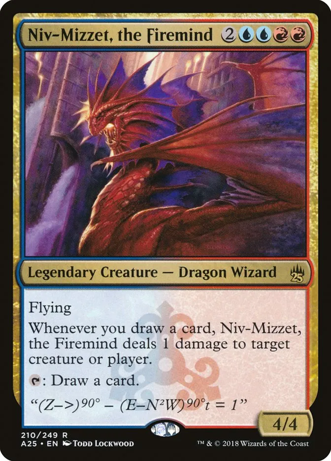 2018 Masters 25 Niv-Mizzet, the Firemind rare #210 unlisted card image