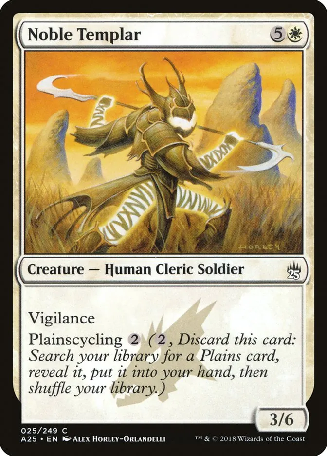 2018 Masters 25 Noble Templar common #25 unlisted card image