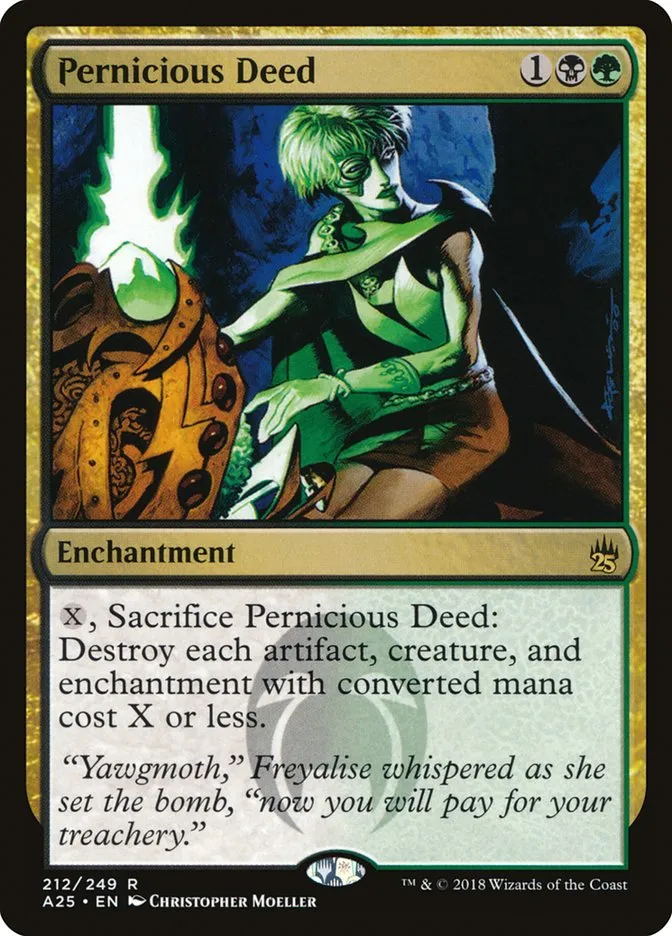 2018 Masters 25 Pernicious Deed rare #212 unlisted card image