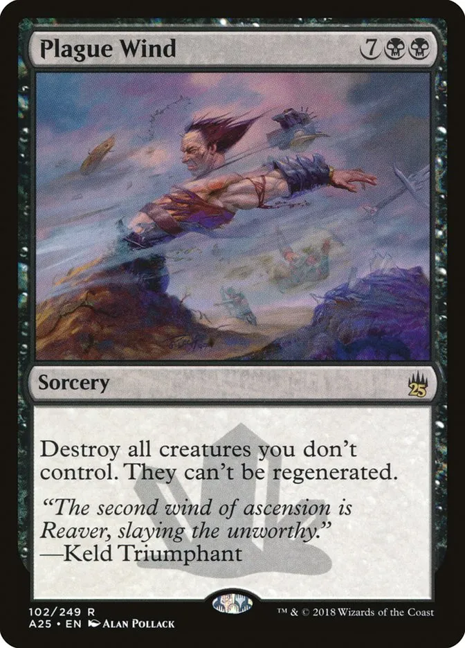2018 Masters 25 Plague Wind rare #102 unlisted card image