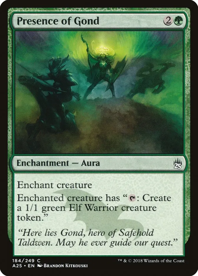 2018 Masters 25 Presence of Gond common #184 unlisted card image
