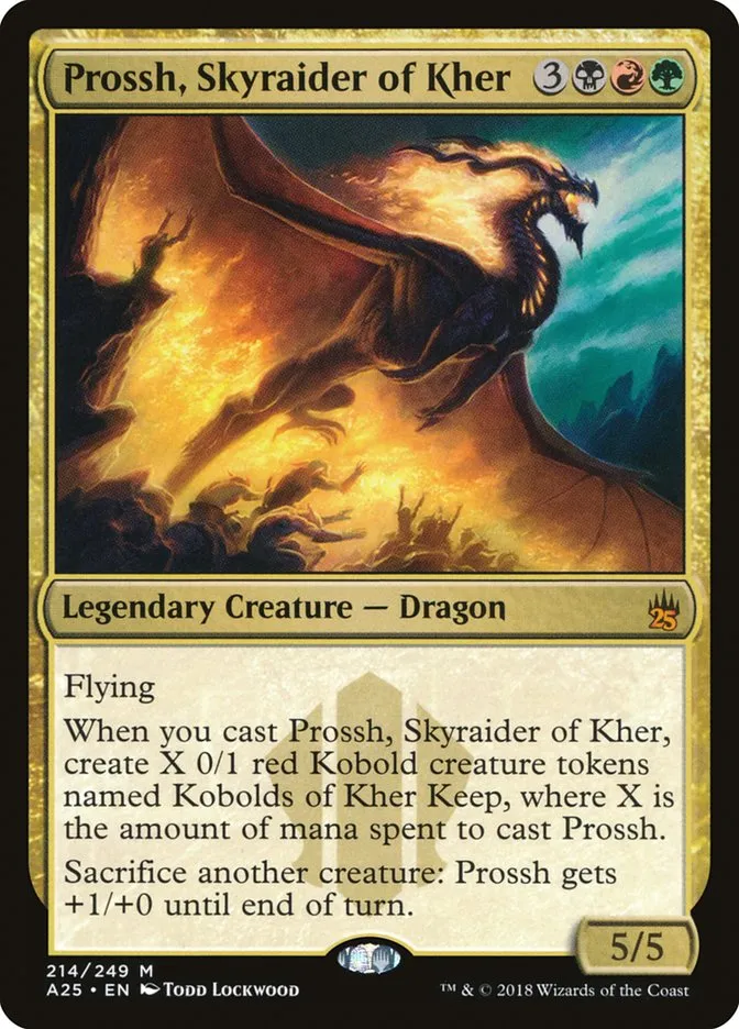 2018 Masters 25 Prossh, Skyraider of Kher mythic #214 unlisted card image