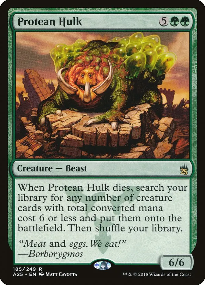 2018 Masters 25 Protean Hulk rare #185 unlisted card image