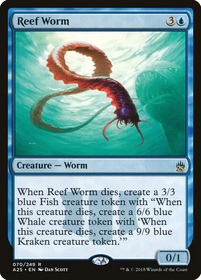 2018 Masters 25 Reef Worm rare #70 unlisted card image