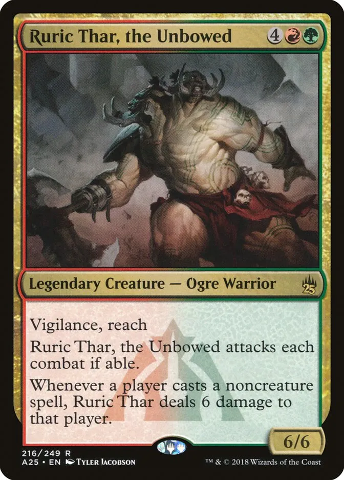2018 Masters 25 Ruric Thar, the Unbowed rare #216 unlisted card image