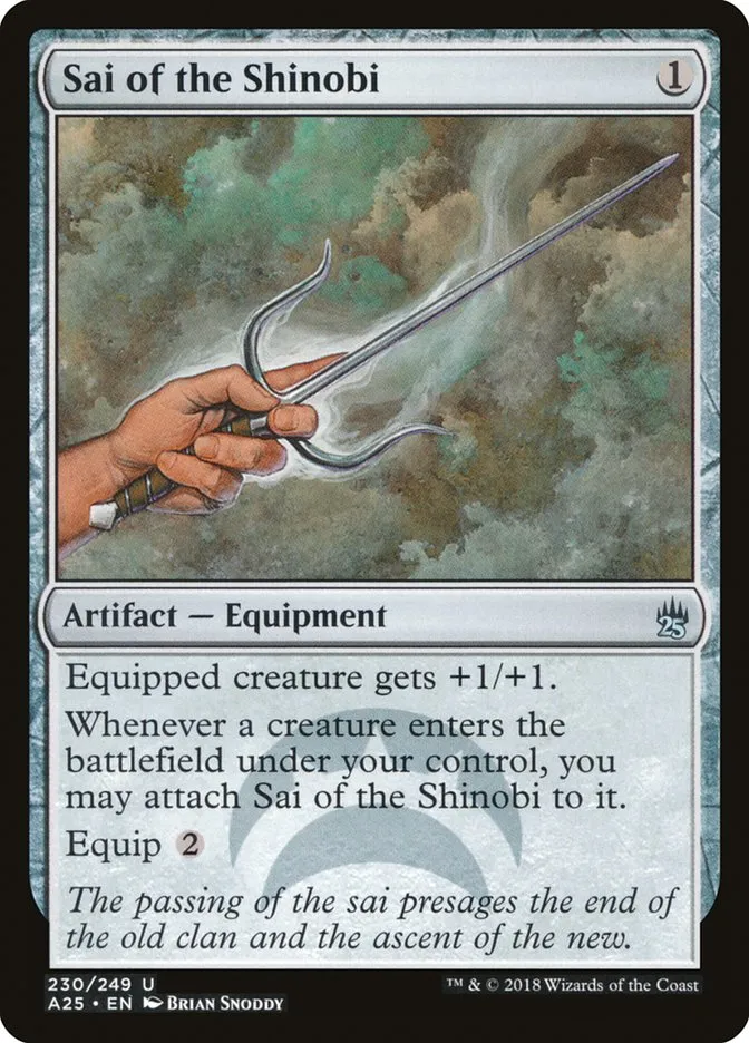 2018 Masters 25 Sai of the Shinobi uncommon #230 unlisted card image