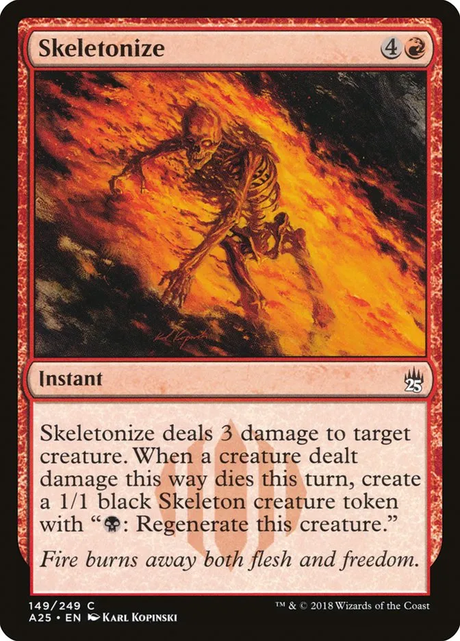 2018 Masters 25 Skeletonize common #149 unlisted card image