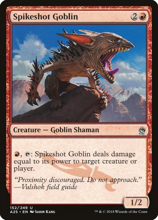 2018 Masters 25 Spikeshot Goblin uncommon #152 unlisted card image