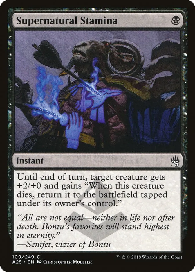 2018 Masters 25 Supernatural Stamina common #109 unlisted card image