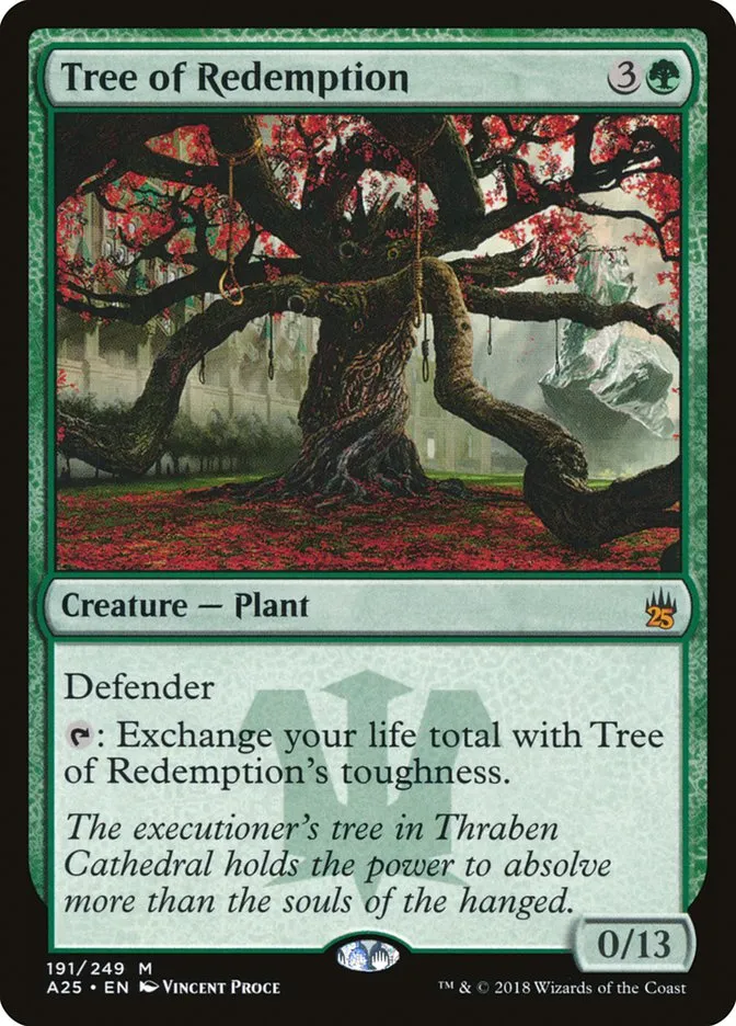 2018 Masters 25 Tree of Redemption mythic #191 unlisted card image