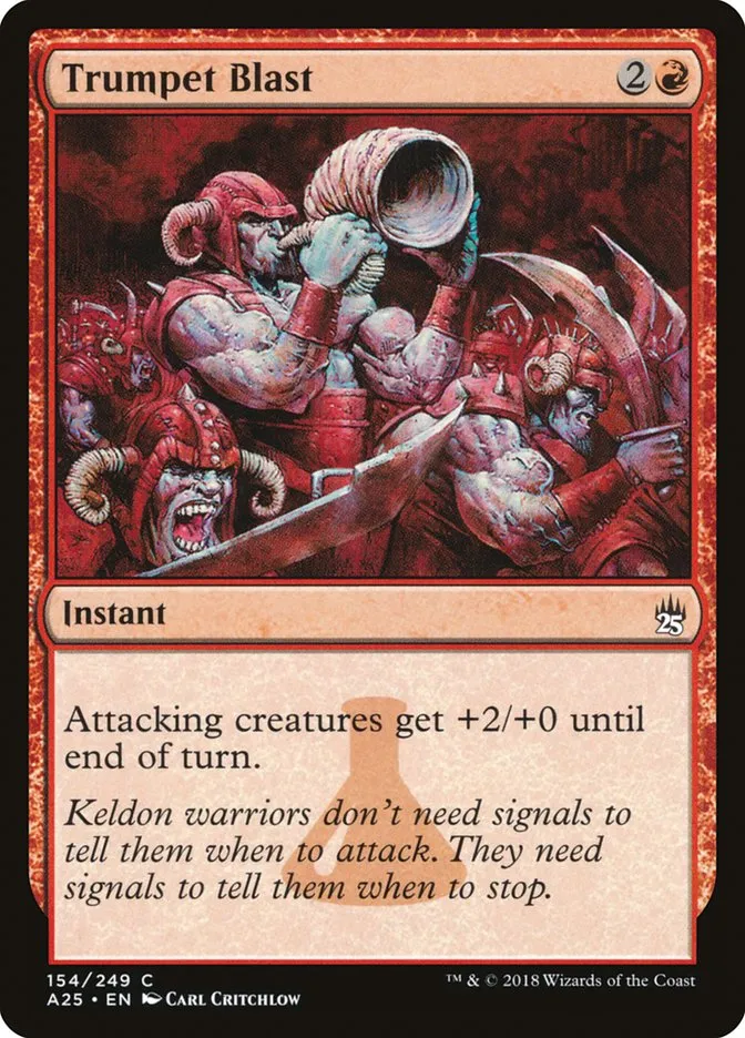 2018 Masters 25 Trumpet Blast common #154 unlisted card image