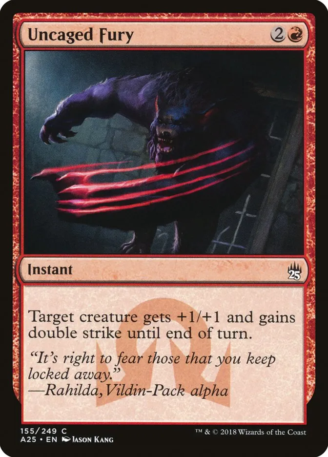 2018 Masters 25 Uncaged Fury common #155 unlisted card image