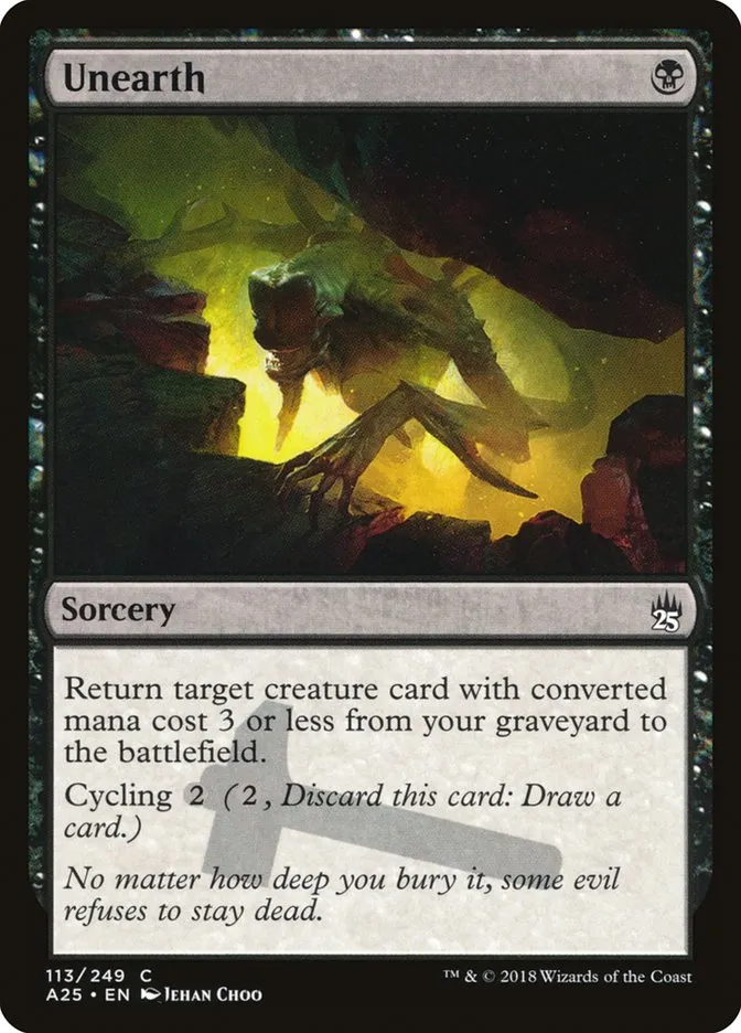 2018 Masters 25 Unearth common #113 unlisted card image