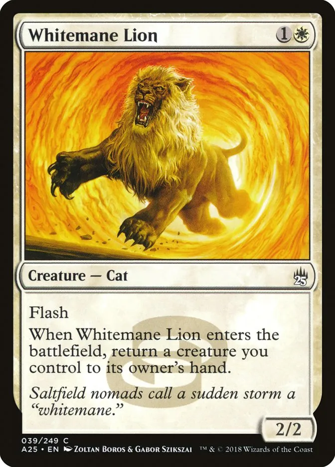 2018 Masters 25 Whitemane Lion common #39 unlisted card image