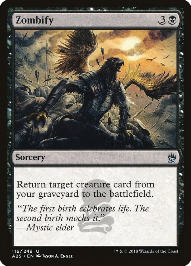 2018 Masters 25 Zombify uncommon #116 unlisted card image