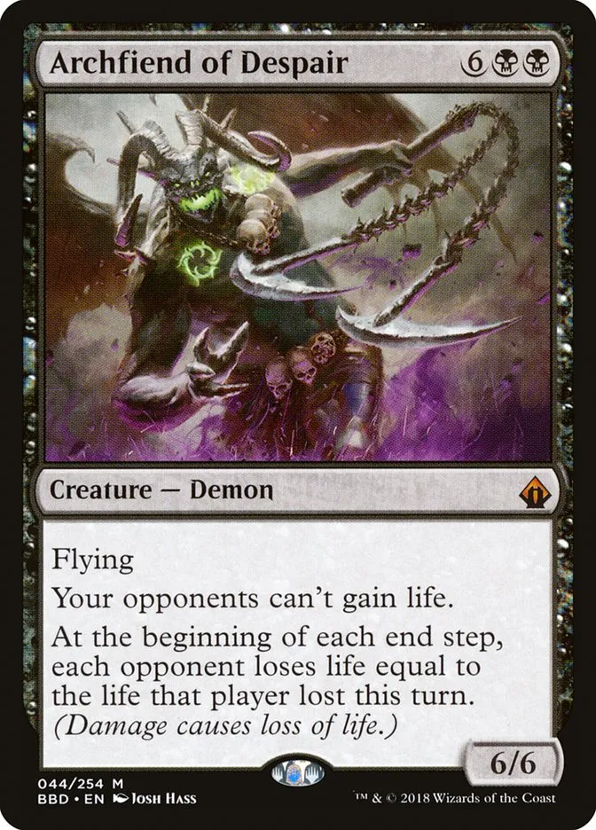 2018 Battlebond Archfiend of Despair #44 mythic card image
