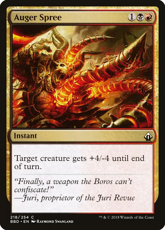 2018 Battlebond Auger Spree common #218 common card image