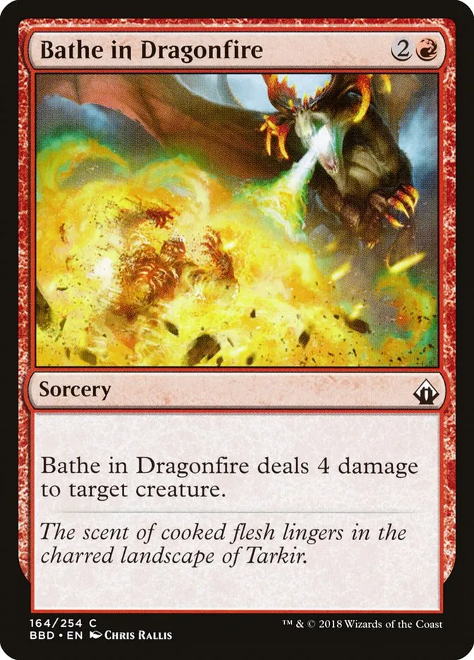 2018 Battlebond Bathe in Dragonfire common #164 common card image