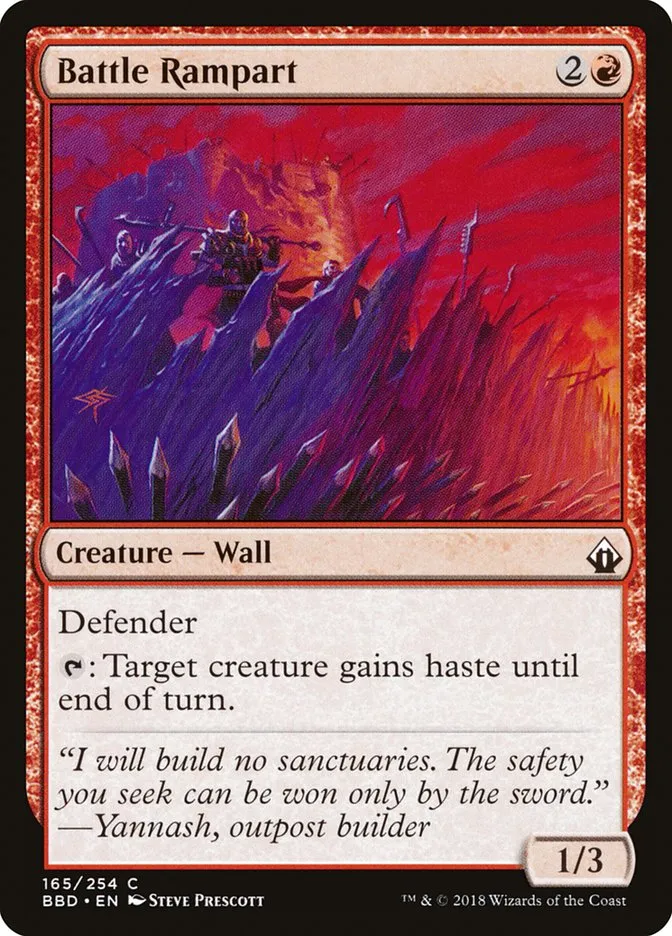 2018 Battlebond Battle Rampart #165 common card image