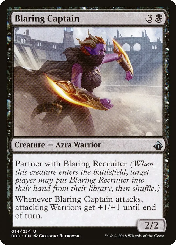 2018 Battlebond Blaring Captain uncommon #14 uncommon card image