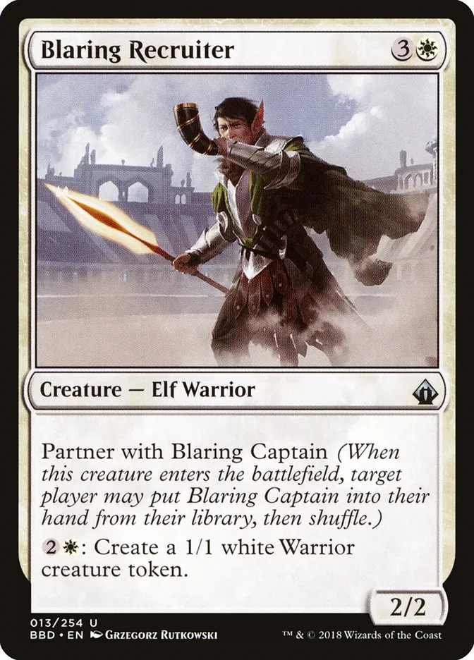 2018 Battlebond Blaring Recruiter #13 uncommon card image