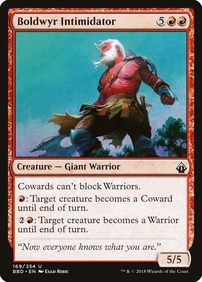 2018 Battlebond Boldwyr Intimidator uncommon #169 uncommon card image