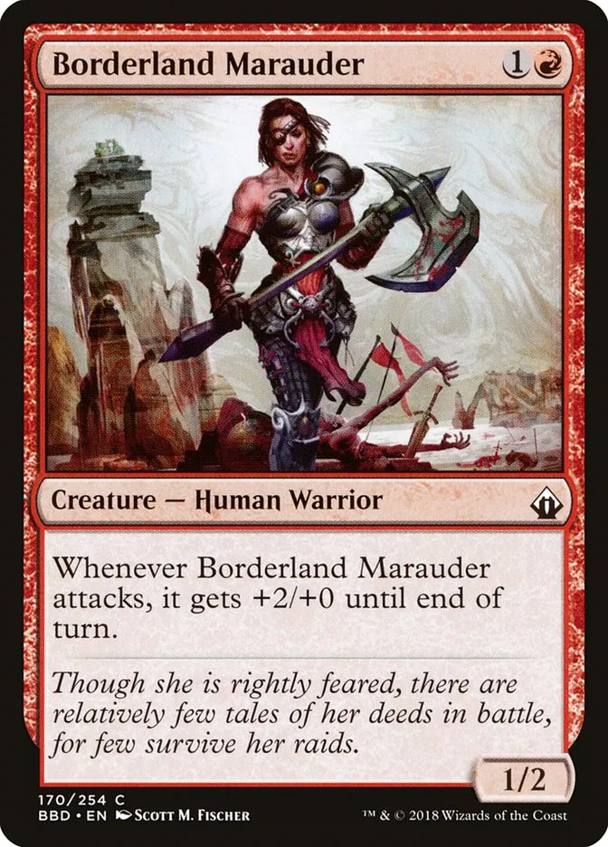 2018 Battlebond Borderland Marauder #170 common card image