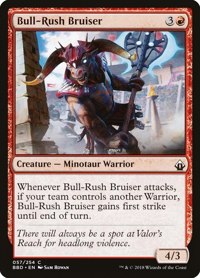 2018 Battlebond Bull-Rush Bruiser common #57 common card image