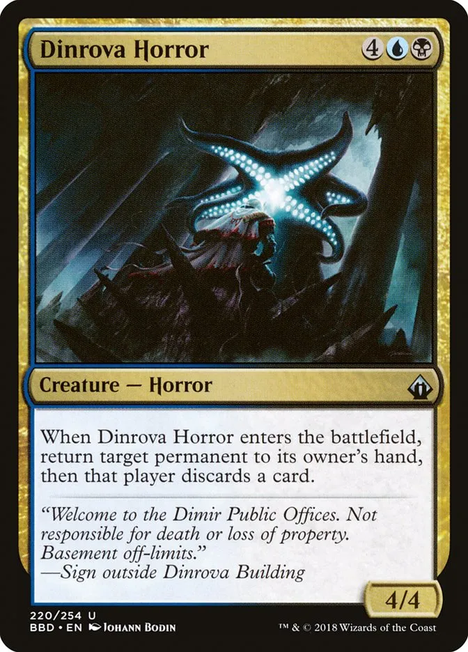 2018 Battlebond Dinrova Horror uncommon #220 uncommon card image