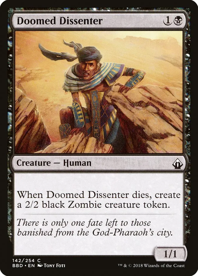 2018 Battlebond Doomed Dissenter common #142 common card image