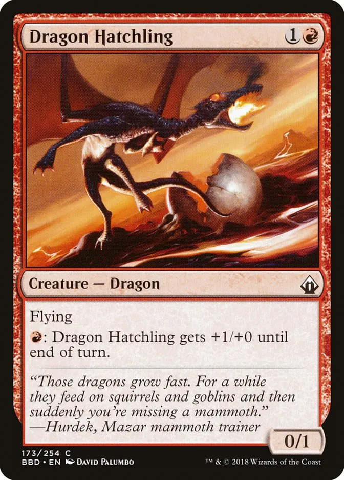 2018 Battlebond Dragon Hatchling common #173 common card image